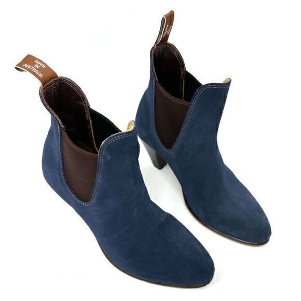 R.M. Williams‎ Australia Blue Suede Comfort Craftsman Chaka Booties Size 7.5
